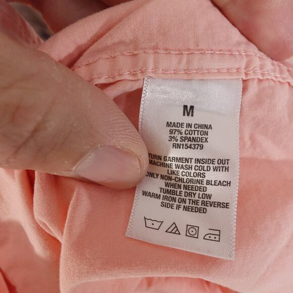 AEROPOSTALE PINK PEACH LONG SLEEVE BUTTON DOWN SHIRT MENS SIZE M MEDIUM - Picture 7 of 7